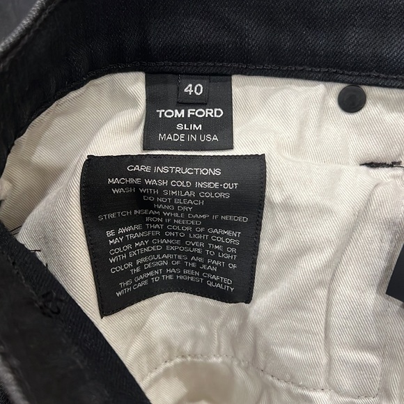 Tom Ford Mens Black Slim Fit Jeans - Picture 9 of 13
